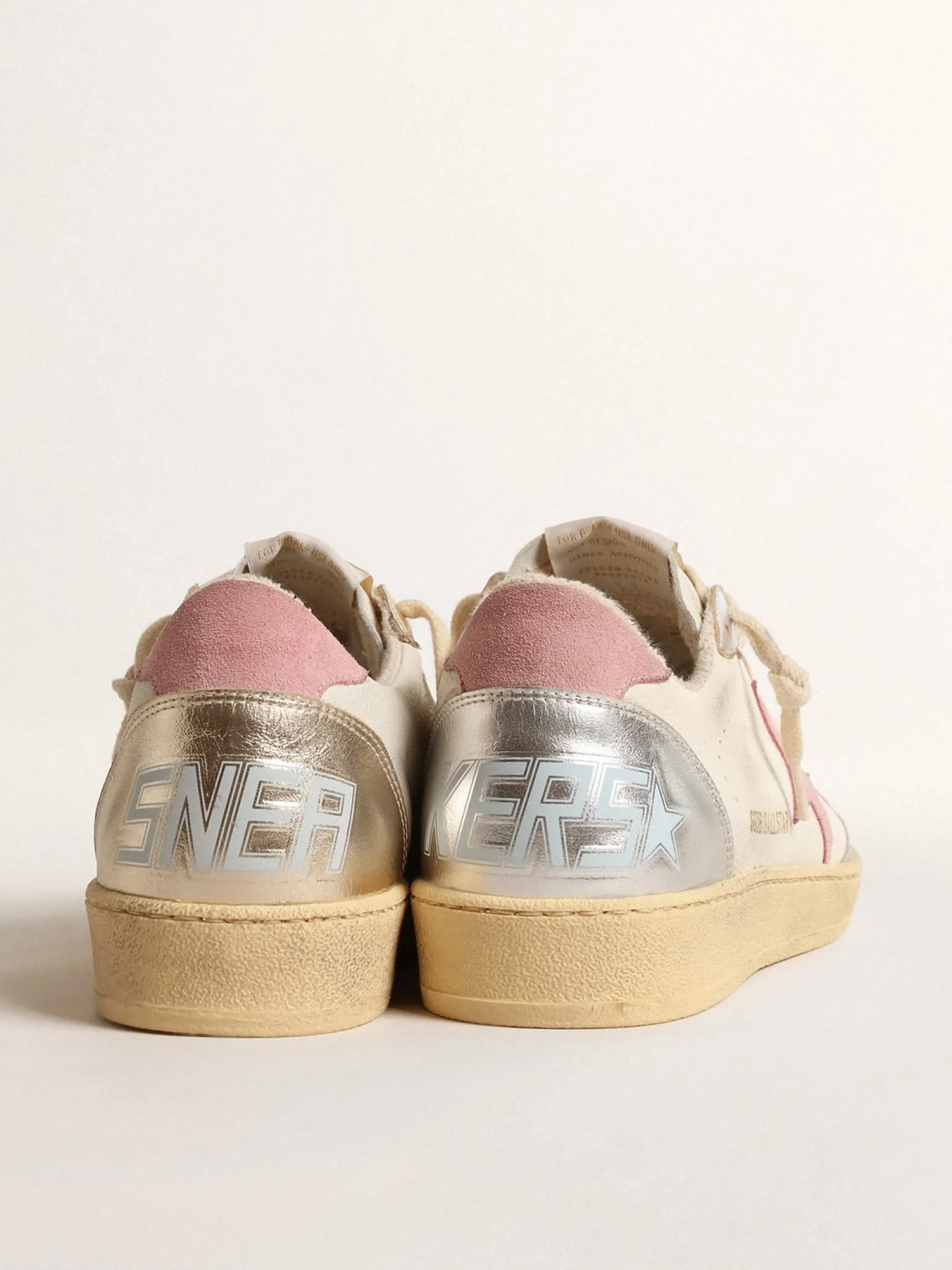 Clearance Ball Star com estrela de suede rosa e inserções de couro metálico MULHER Ball Star