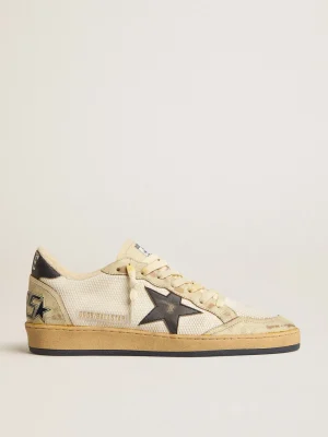 Cheap Ball Star de tela branca com estrela e talão de couro vintage azul Ball Star
