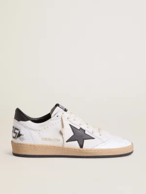 Store Ball Star feminino de napa com estrela branca e talão preto MULHER Ball Star