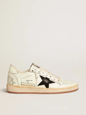Cheap Ball Star LTD com estrela de suede preto e escritas pretas Ball Star