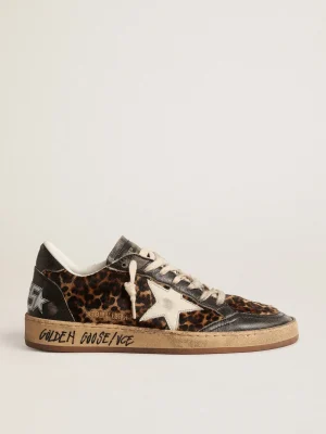Outlet Ball Star LTD de couro cavalinho com estrela de nubuk e talão preto MULHER Ball Star