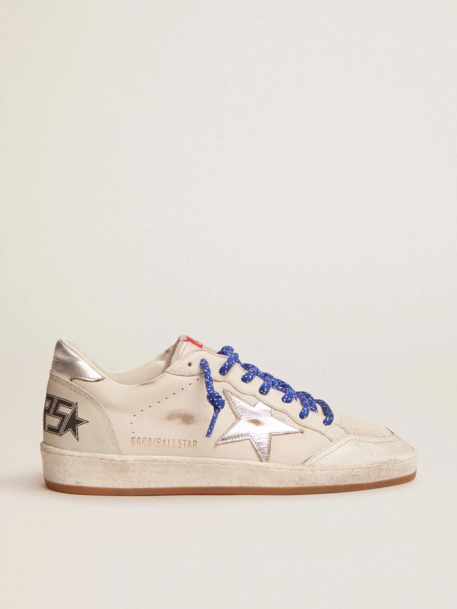 Best Ball Star LTD masculino de napa branca com estrela prateada Ball Star