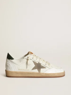 Online Ball Star masculino de napa branca com estrela de suede havana-rosado Ball Star