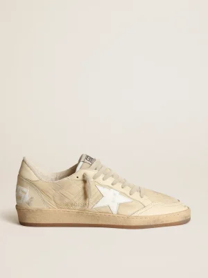 Hot Ball Star masculino de náilon branco com estrela e talão brancos Ball Star
