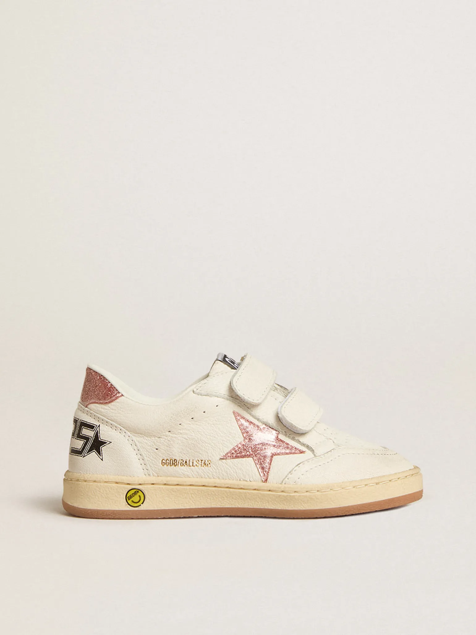 New Ball Star Young de napa com estrela e talão de glitter rosa pêssego Meninas (4-10 anos)