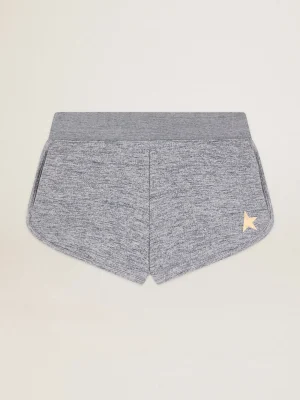 Best Sale Bermuda cinza mescla com estrela dourada MULHER Saias e Shorts