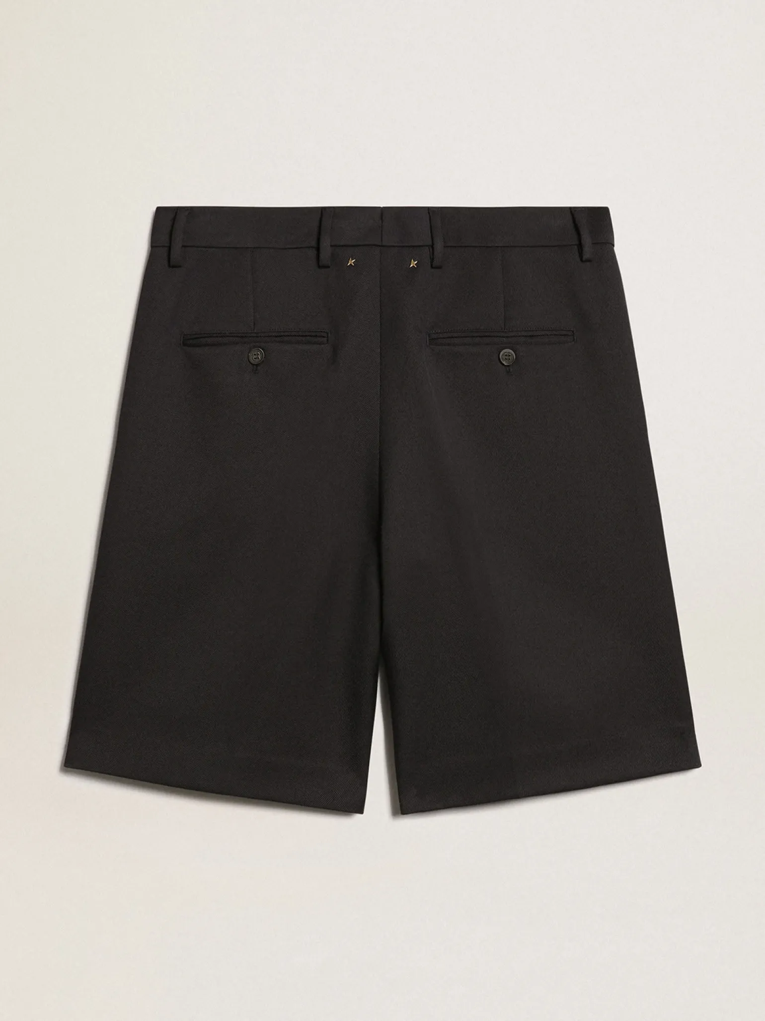 Outlet Bermuda masculina de lã azul-escura Jeans e calças
