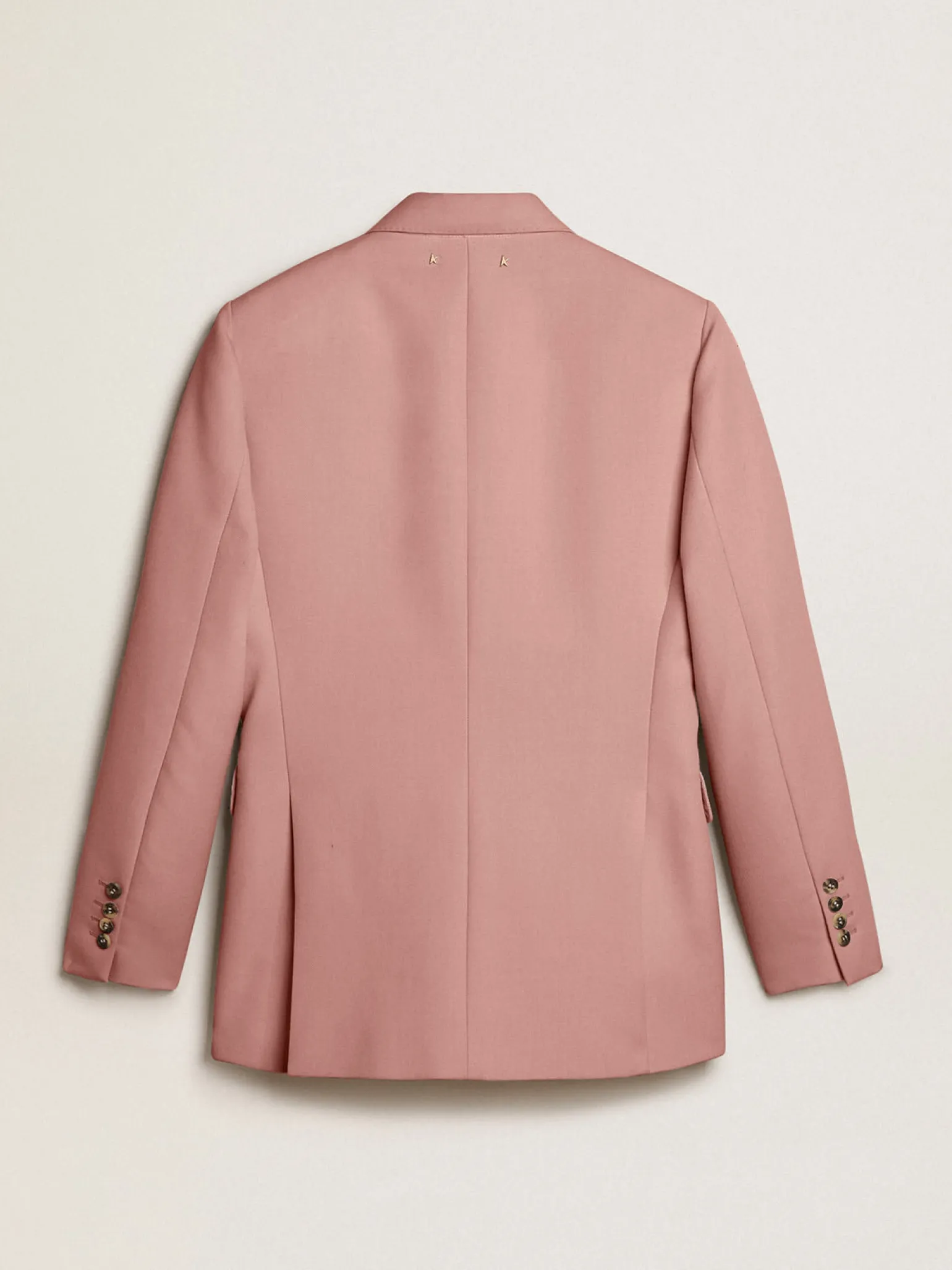Store Blazer de abotoamento duplo de tecido rosa de alfaiataria MULHER Blazers