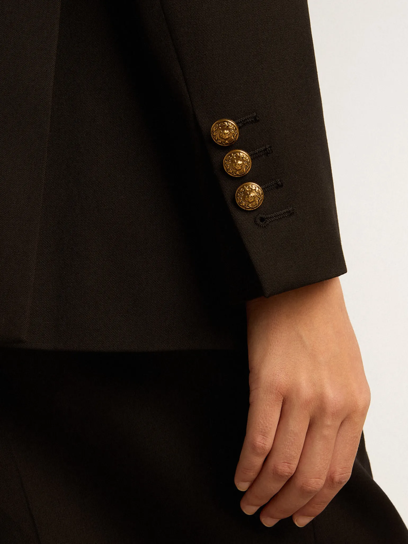Online Blazer feminino de abotoamento duplo preto MULHER Blazers