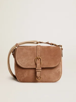 Discount Bolsa Sally média de suede cinza com fivela e alça de ombro em contraste MULHER Bolsas tiracolo