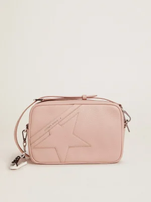 Best Bolsa Star de couro martelado na cor rosa quartzo e estrela tom sobre tom MULHER Bolsas tiracolo