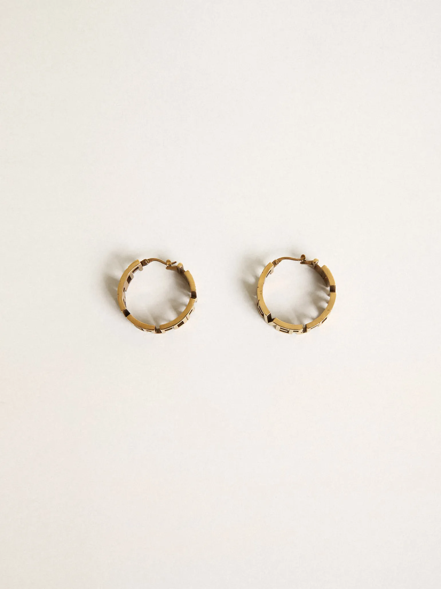 Outlet Brincos de argola na cor ouro velho com escrita Forever For You MULHER Joias