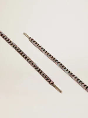 Flash Sale Cadarços de lurex multicoloridos com estrelas pretas MULHER Cadarços | Cadarços