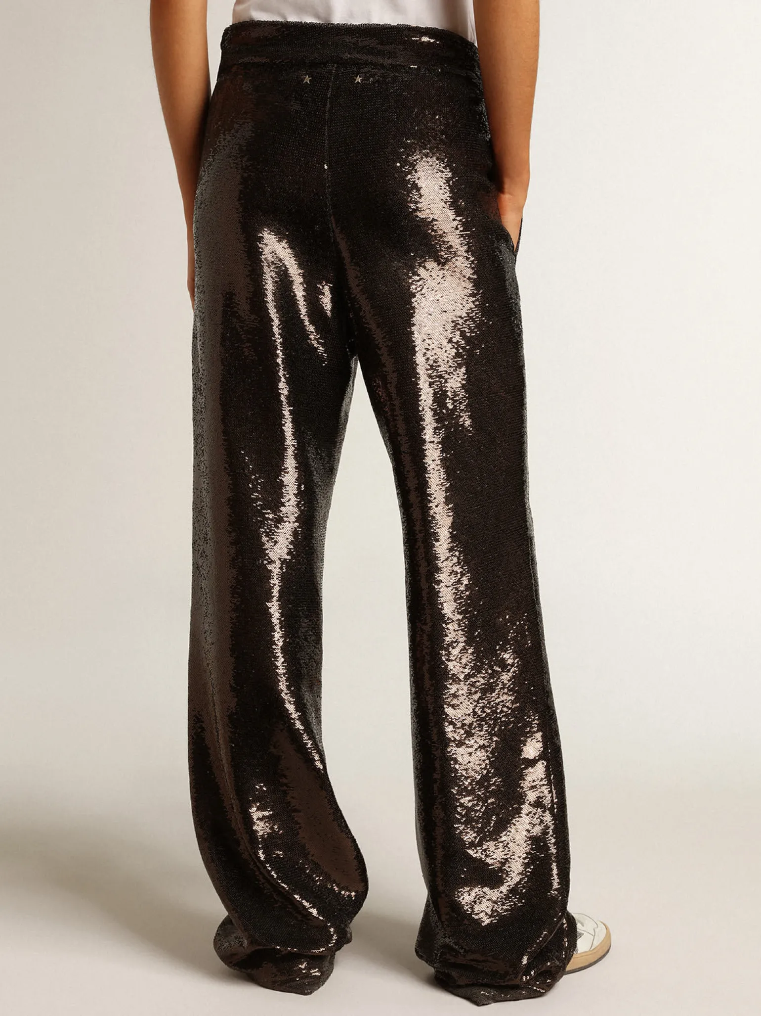 Store Calça cinza com lantejoulas all-over MULHER Jeans e calças