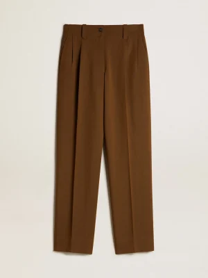 New Calça cor de faia misto lã e viscose MULHER Jeans e calças