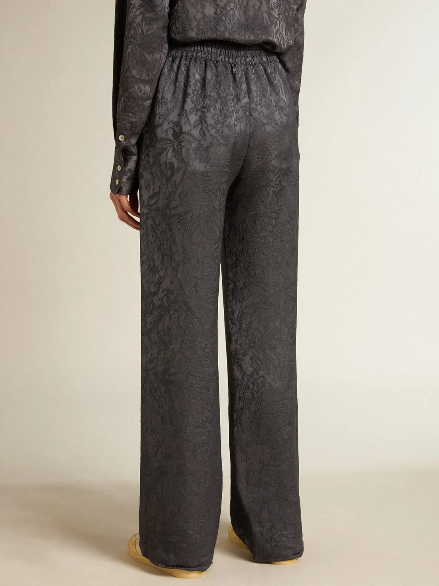 Clearance Calça de jacquard com estampa toile de jouy all over MULHER Jeans e calças