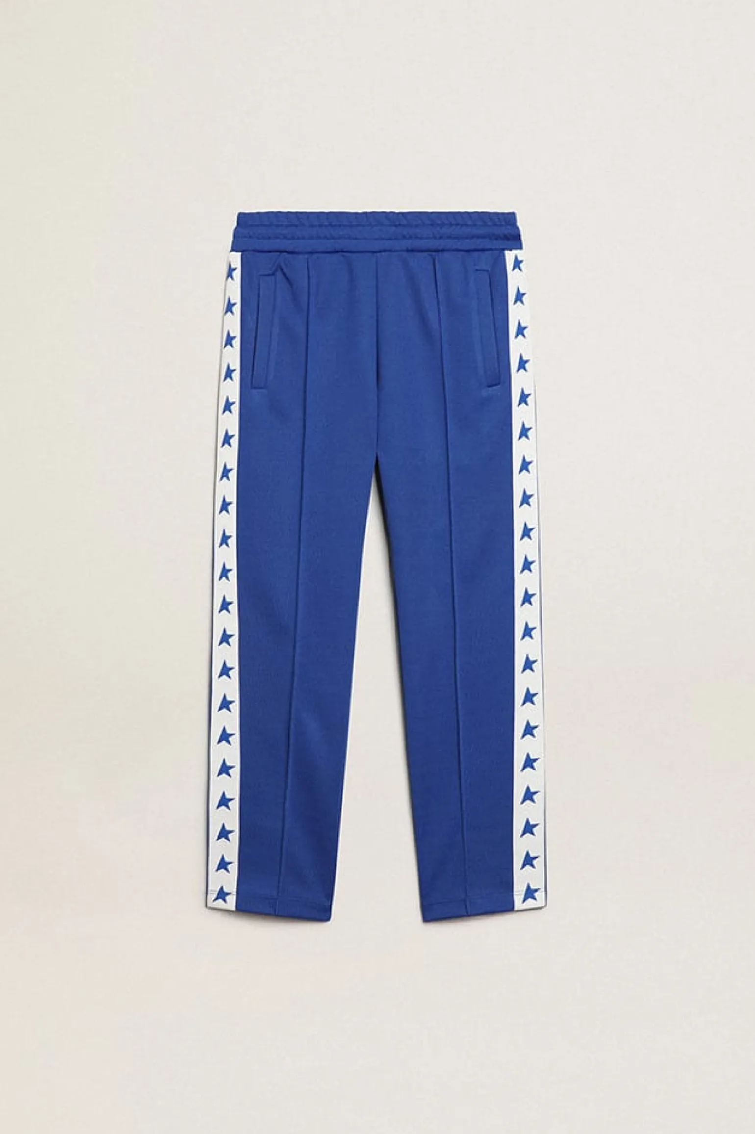 New Calça de jogging azul com faixa branca e estrelas azuis em contraste Bottoms (4-12 years)
