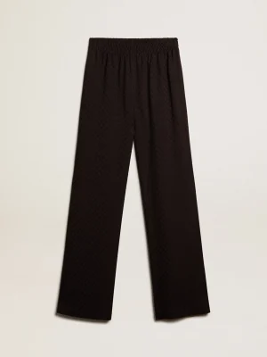 New Calça de jogging feminina de viscose preta MULHER Jeans e calças