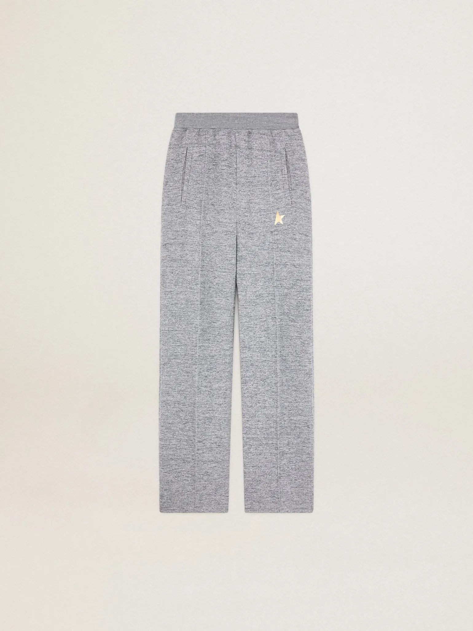 Discount Calça de jogging feminina cinza com estrela dourada na frente MULHER Jeans e calças