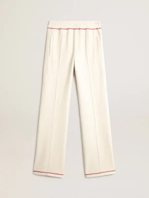 Cheap Calça de jogging Feminina na cor branco heritage com logo CNY MULHER Jeans e calças