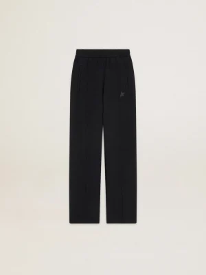 Store Calça de jogging feminina preta com estrela na frente MULHER Jeans e calças
