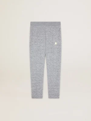 Store Calça de jogging masculina cinza com estrela dourada na frente Jeans e calças