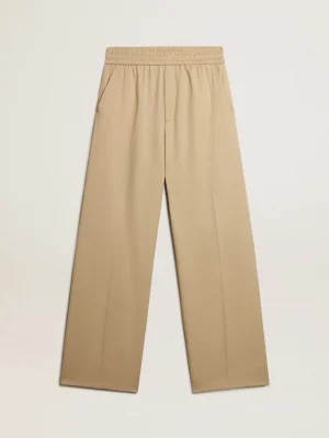 Shop Calça de jogging masculina cor de areia com bolso atrás Jeans e calças