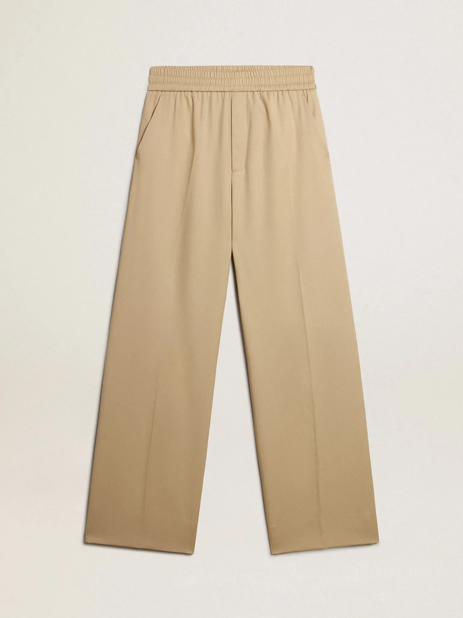 Shop Calça de jogging masculina cor de areia com bolso atrás Jeans e calças