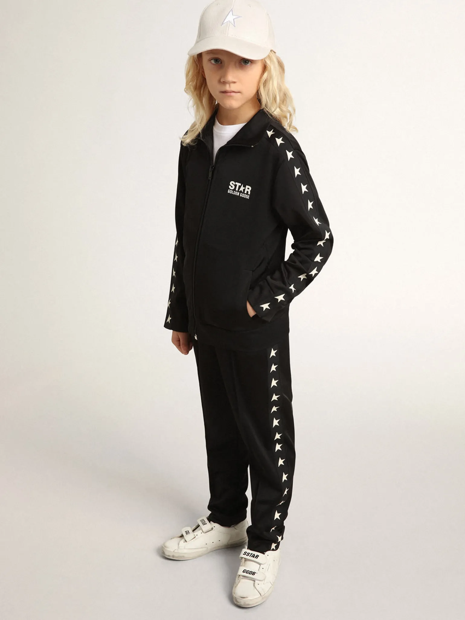 Clearance Calça de jogging preta com estrelas brancas em contraste Bottoms (4-12 years) | Bottoms (4-12 years)