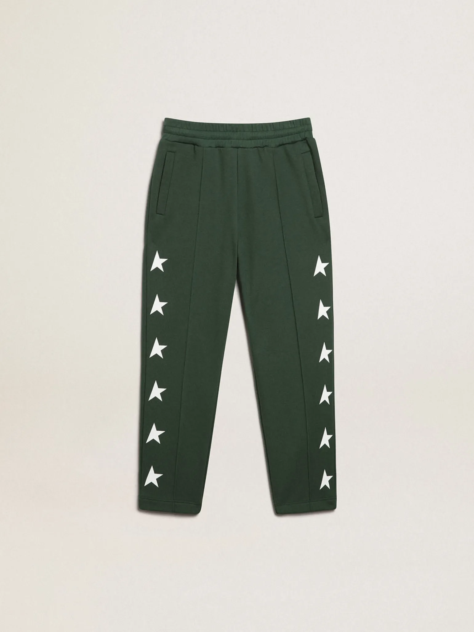 Best Sale Calça de jogging verde brilhante com estrelas em contraste Bottoms (4-12 years)