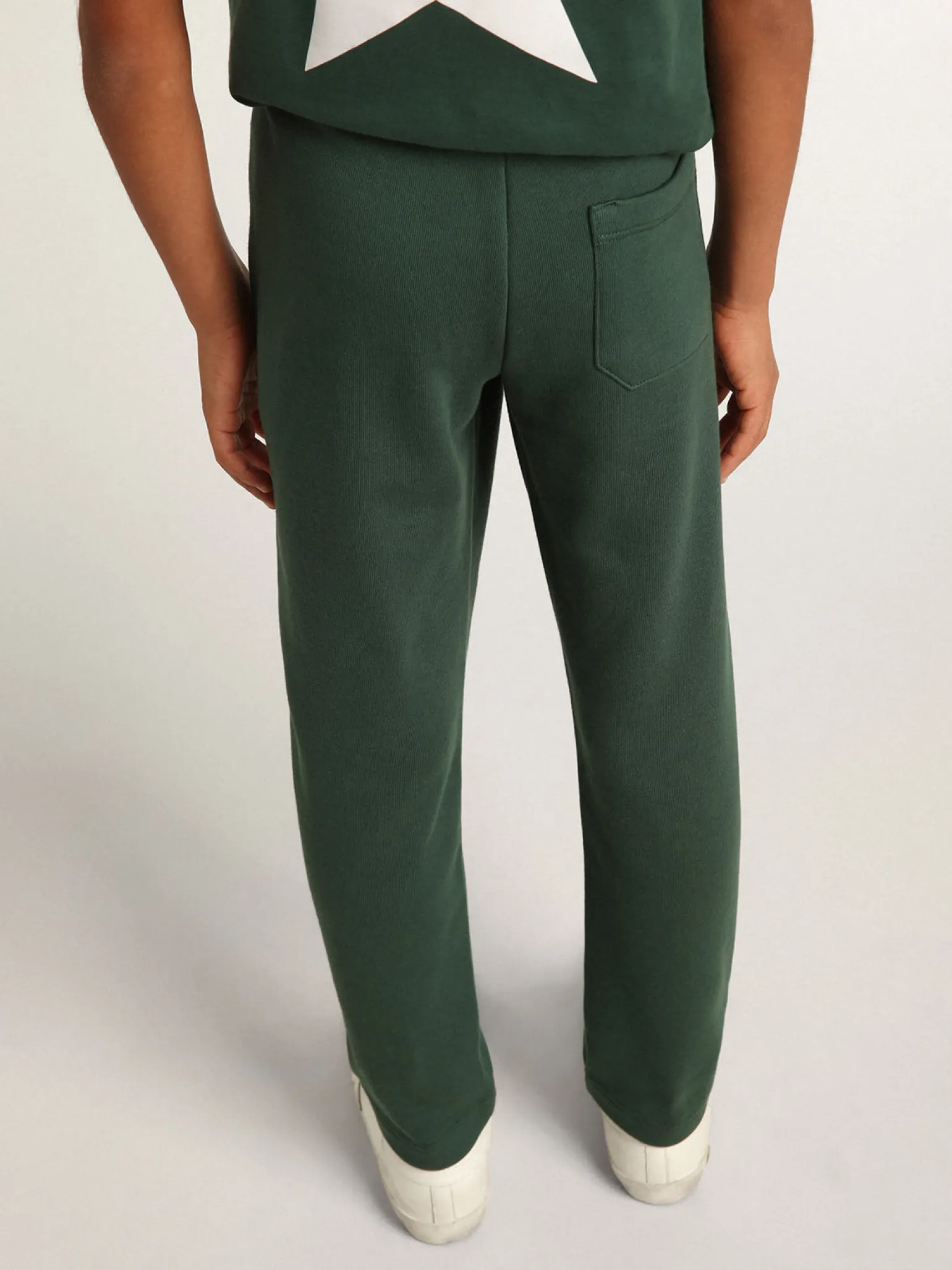 Best Sale Calça de jogging verde brilhante com estrelas em contraste Bottoms (4-12 years)