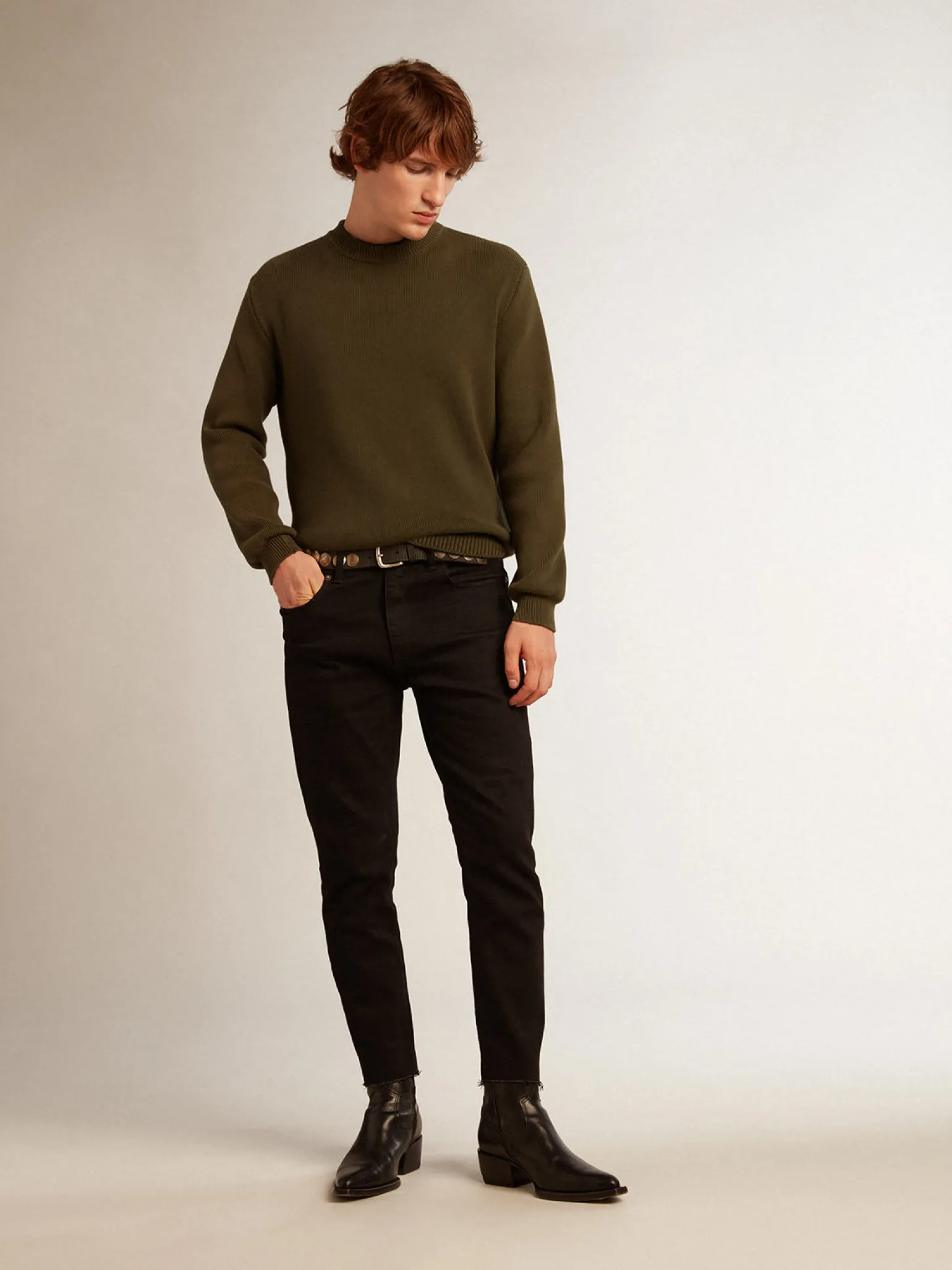 Cheap Calça jeans masculina skinny preta Jeans e calças