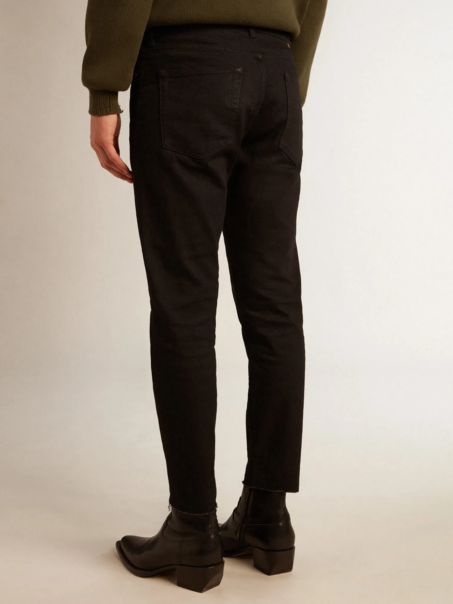 Cheap Calça jeans masculina skinny preta Jeans e calças