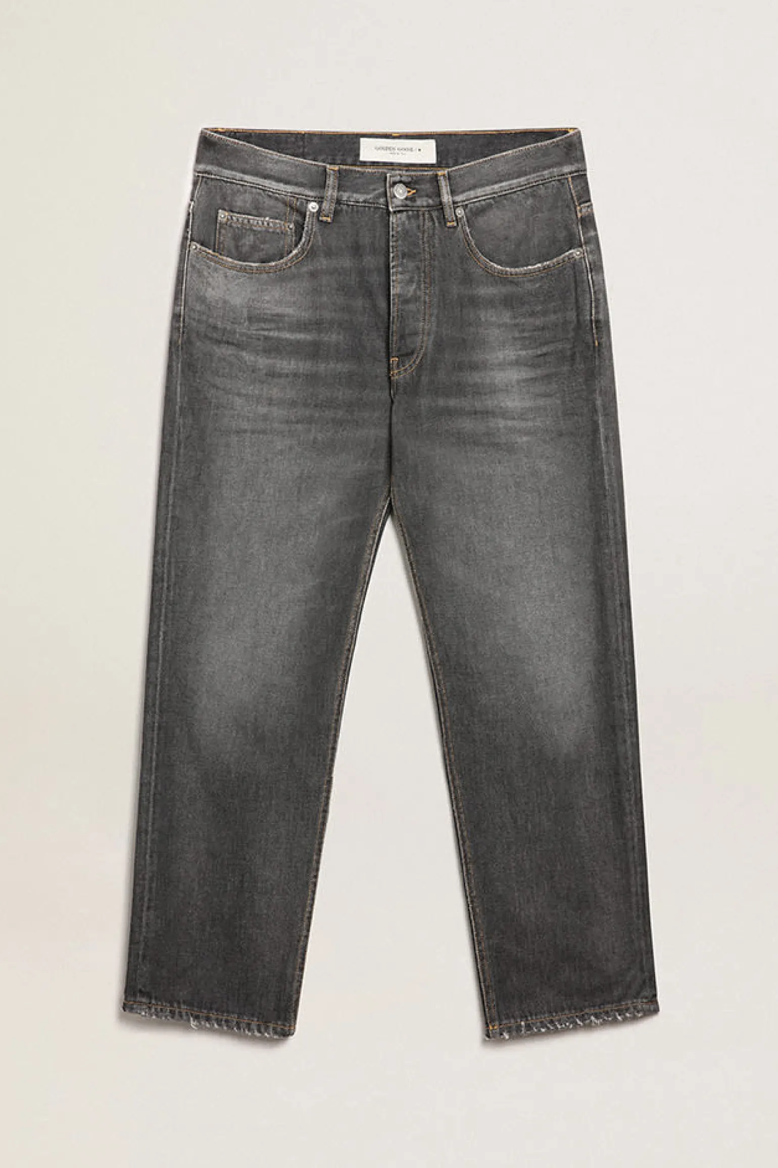 Discount Calça jeans preta masculina com efeito desbotado Jeans e calças