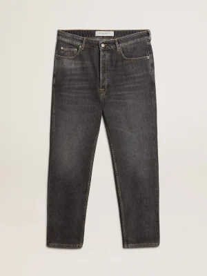 Shop Calça jeans preta masculina com bolso impresso Jeans e calças