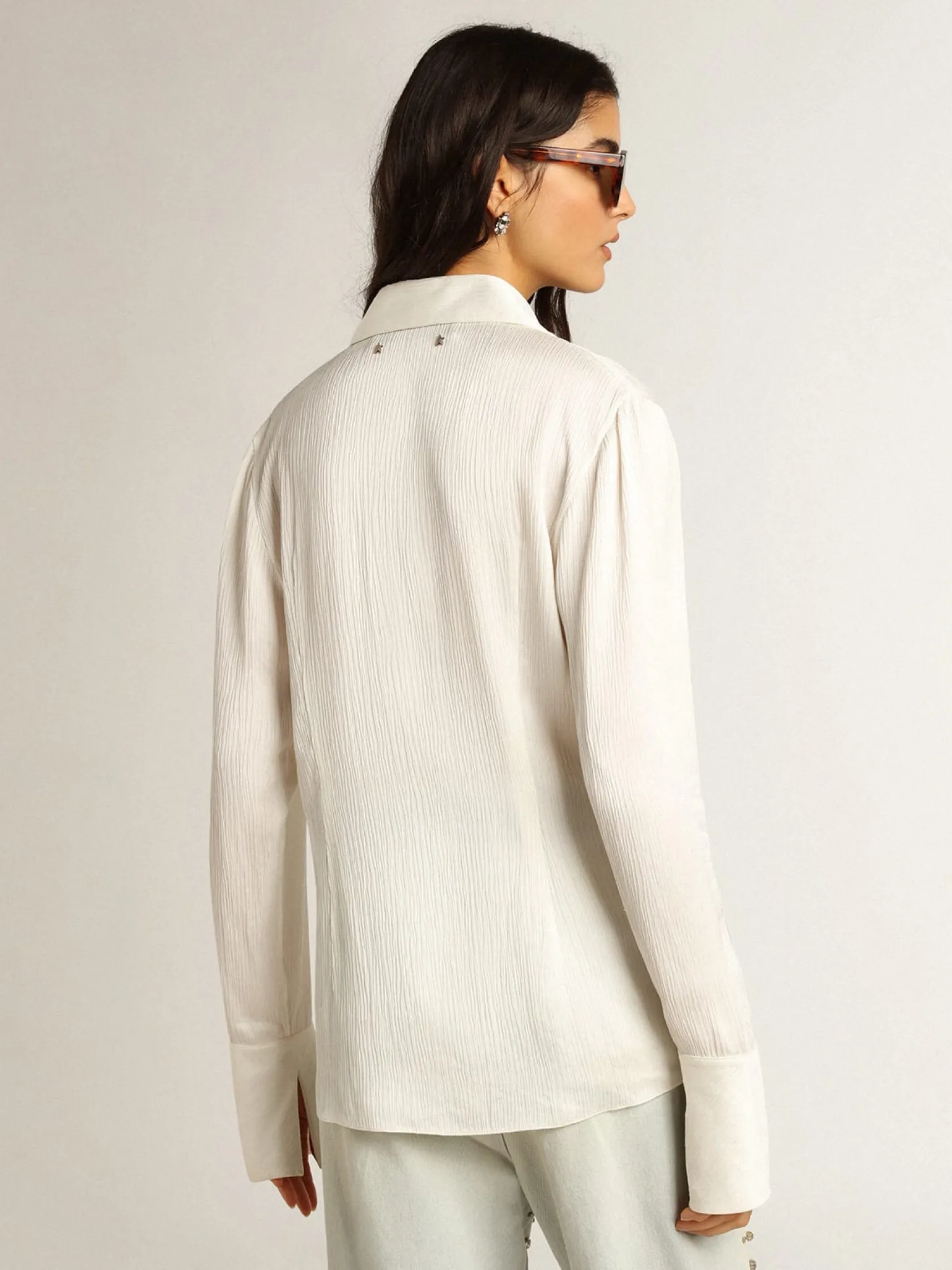 New Camisa modelagem slim cor de pergaminho MULHER Camisas