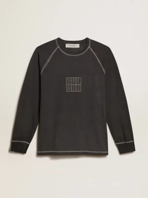 Sale Camiseta antracite com escrita branca na frente Camisetas