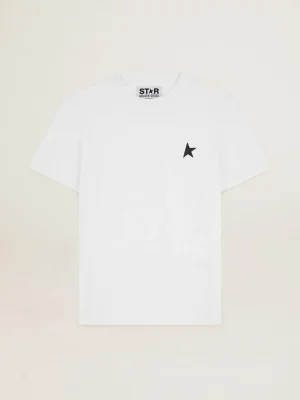 Sale Camiseta branca Coleção Star com estrela preta na frente Camisetas