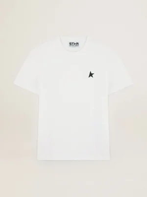 Cheap Camiseta branca Coleção Star com estrela verde em contraste na frente Camisetas