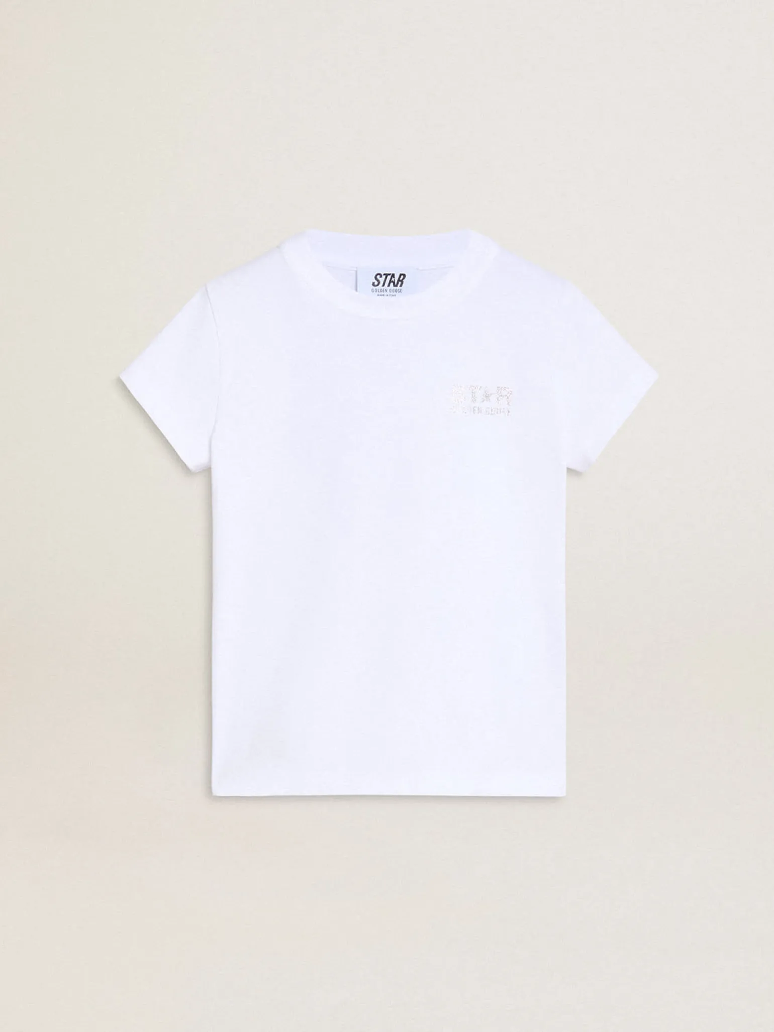 Best Sale Camiseta branca e prateada com logo e maxi estrela de glitter prateado Roupas de cima (4-12 years)