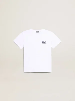 Store Camiseta branca infantil masculina com logo e estrela em contraste Roupas de cima (4-12 years)