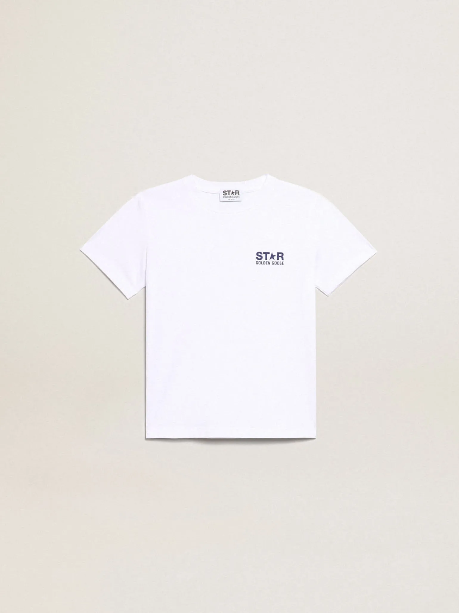 Store Camiseta branca infantil masculina com logo e estrela em contraste Roupas de cima (4-12 years)