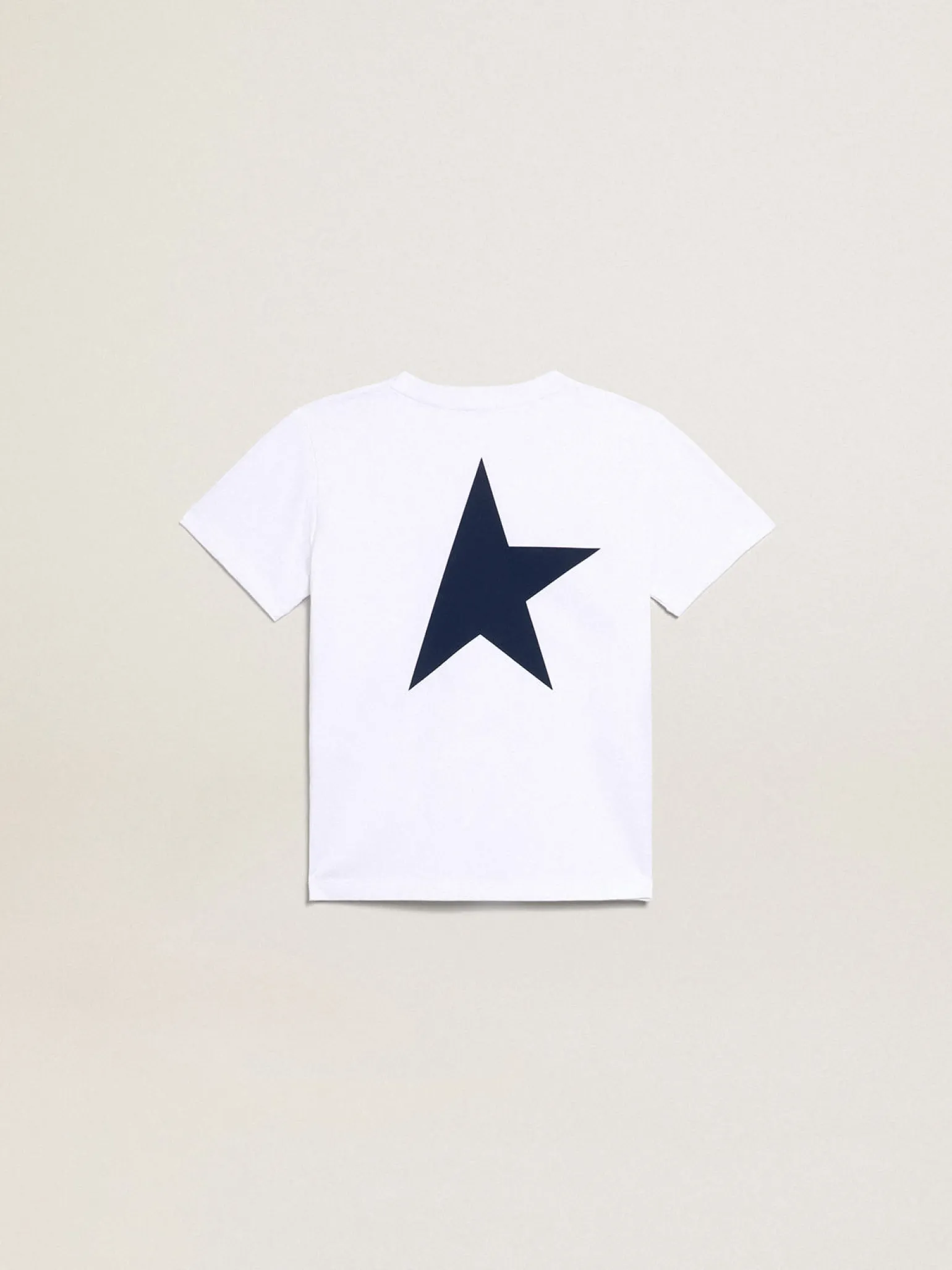 Store Camiseta branca infantil masculina com logo e estrela em contraste Roupas de cima (4-12 years)