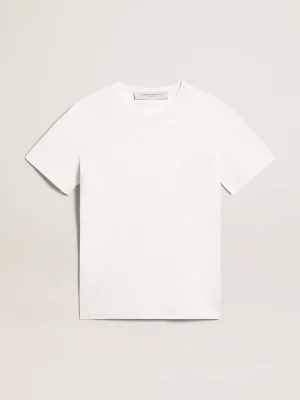 Hot Camiseta masculina branca com tratamento desgastado Camisetas