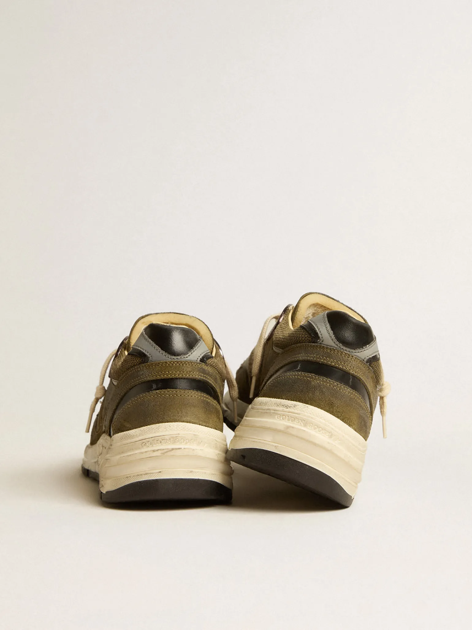 Shop Dad-Star Masculino de suede e tela com estrela e talão de couro preto Dad-Star