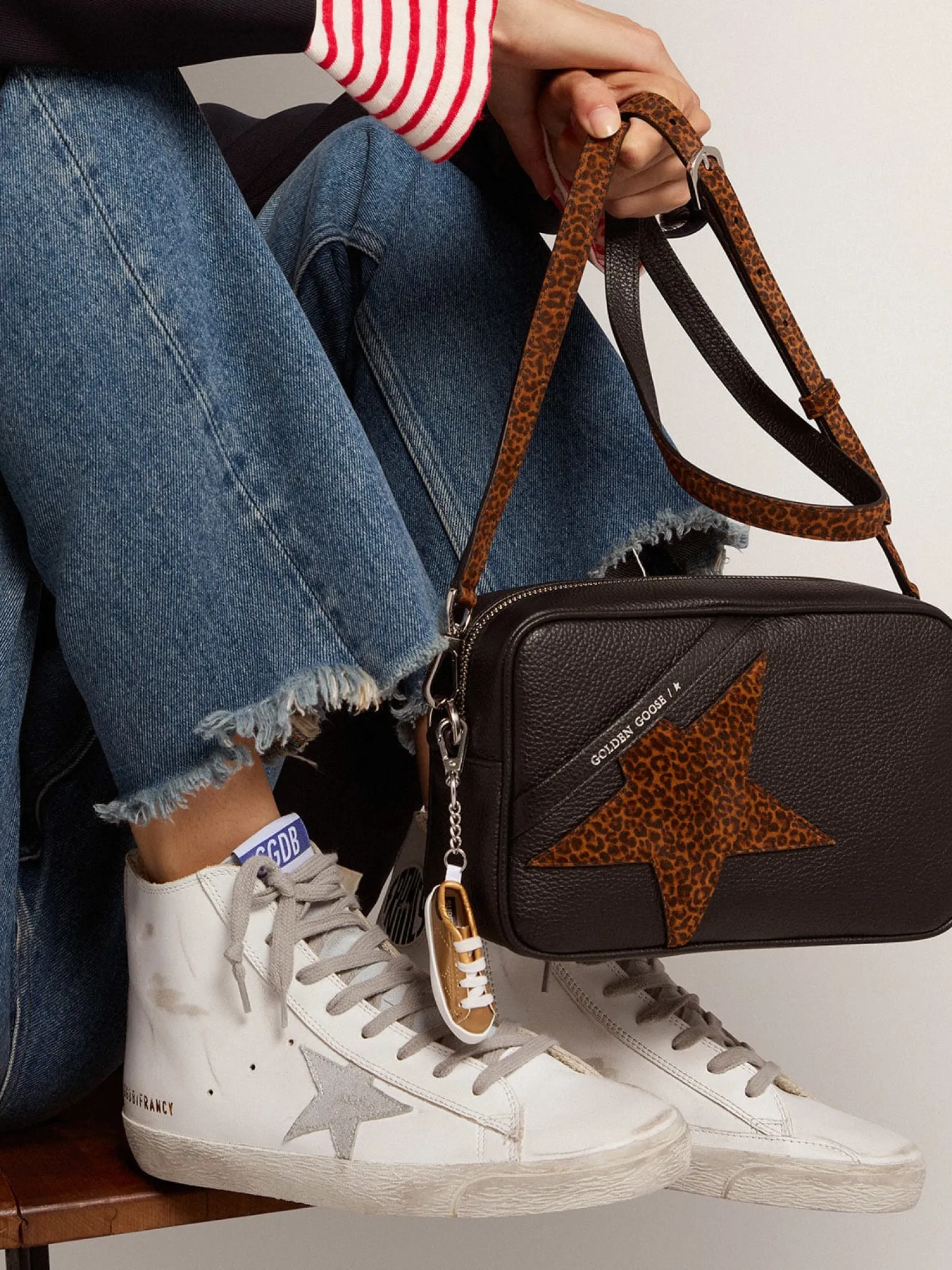 Flash Sale Francy feminino de couro com estrela de suede MULHER Francy