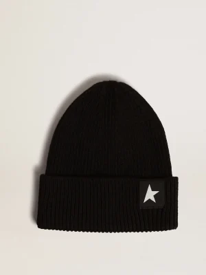 Outlet Gorro de algodão preto com estrela branca em contraste Roupas de cima (4-12 years) | Roupas de cima (4-12 years)