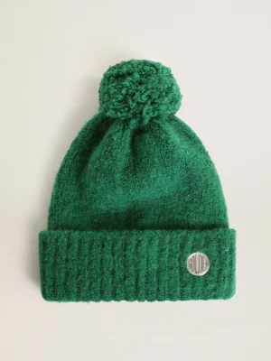 Outlet Gorro de lã com pompom Coleção Journey verde MULHER Chapéus e bonés | Chapéus e bonés