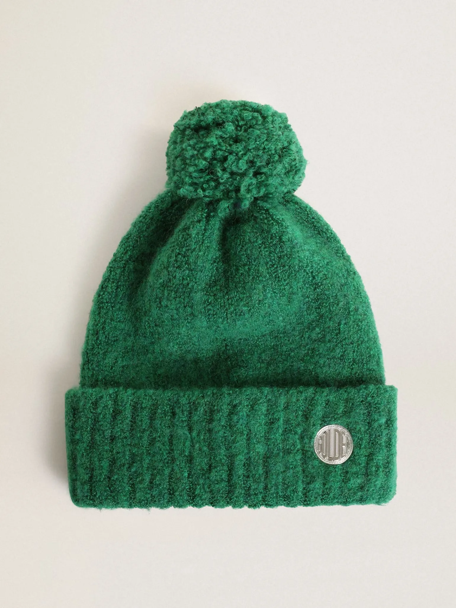 Outlet Gorro de lã com pompom Coleção Journey verde MULHER Chapéus e bonés | Chapéus e bonés