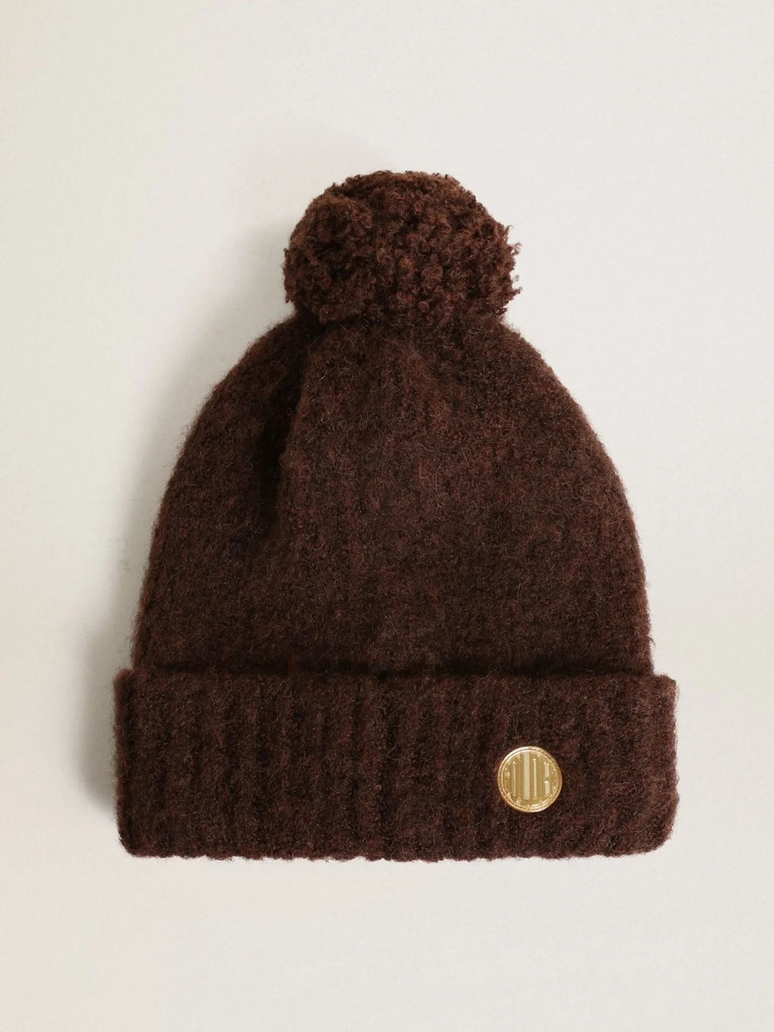 Discount Gorro de lã cor café com pompom MULHER Chapéus e bonés | Chapéus e bonés
